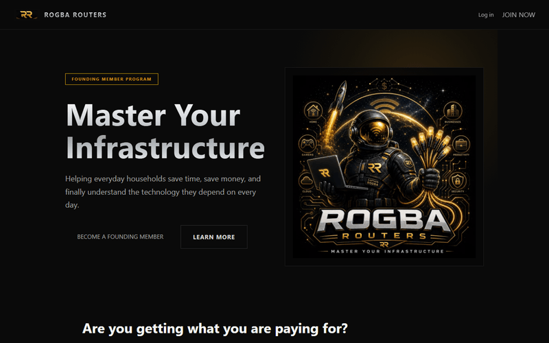 Rogba Routers website preview